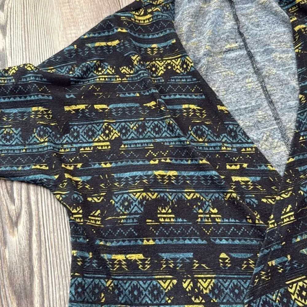 LuLaRoe Lindsey Tribal Print Open Kimono
